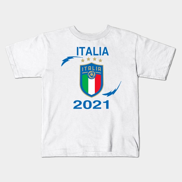 Collectible Italian Jersey Soccer 2021 Champions Italia Kids T-Shirt by Fomah